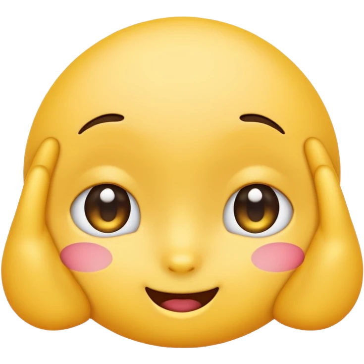 Make a cute shy 😌 in this emoji not a human i need  emoji