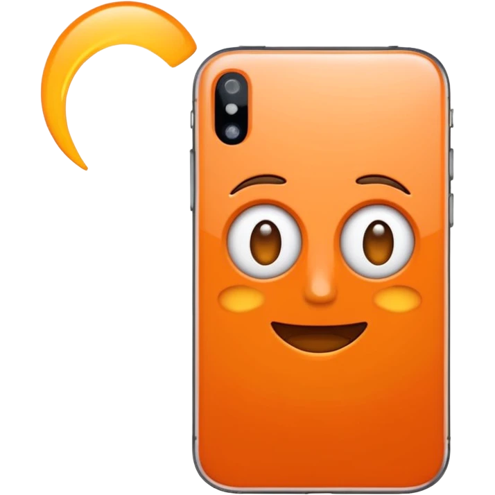 Orange iPhone emoji
