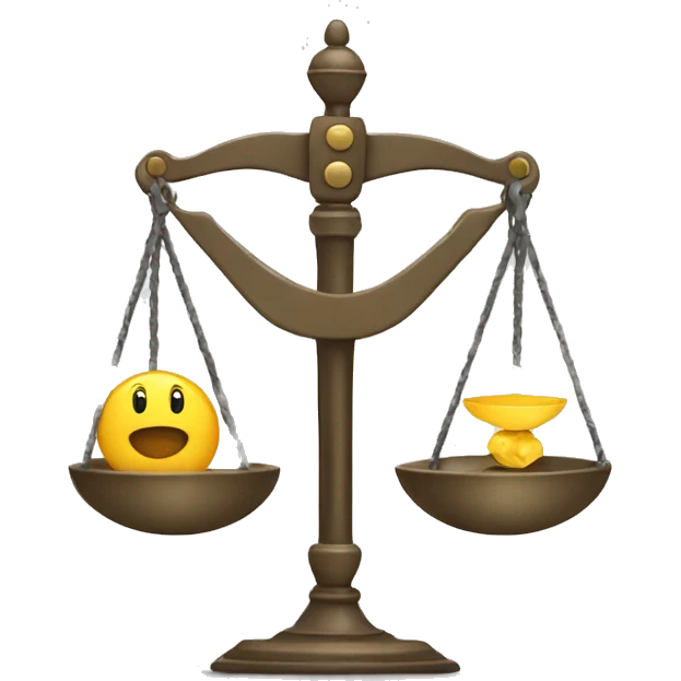 someone holding scales in each hand emoji