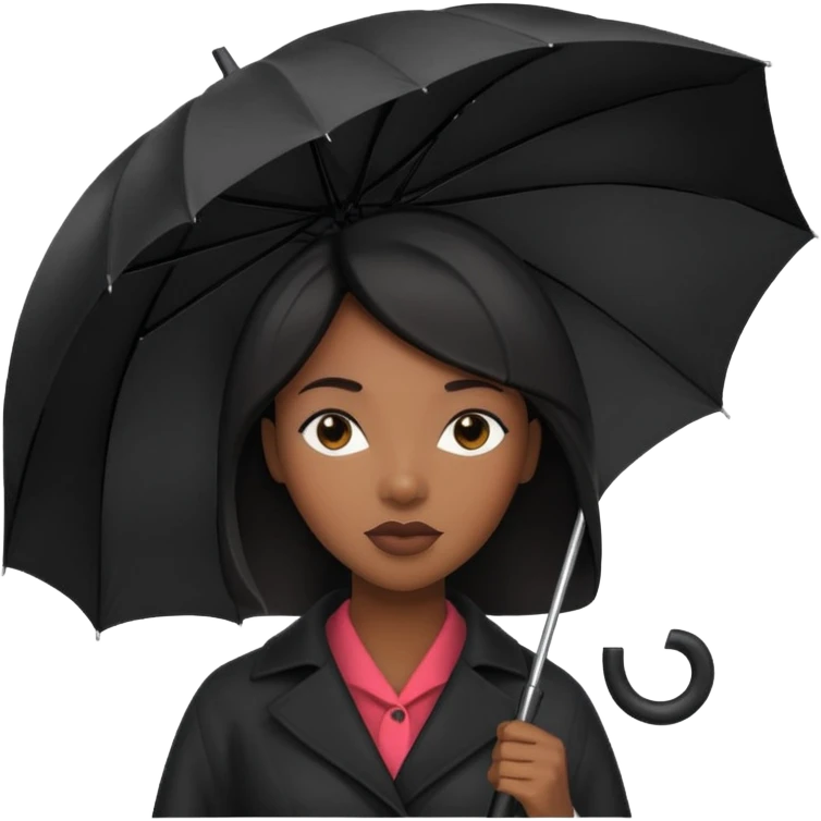 HOLDİNG UMBRELLA BLACK WOMAN emoji