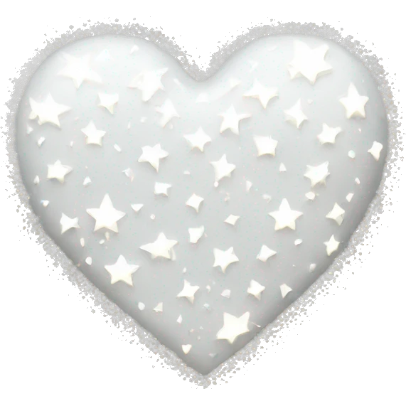 White sparkley heart emoji