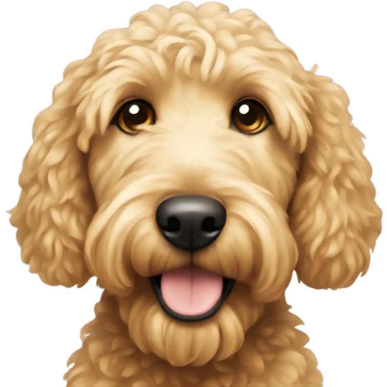 A cute golden doodle  emoji