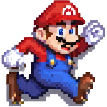 Super Mario jumping emoji