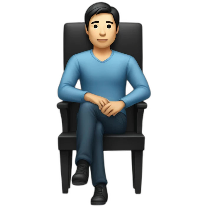 asia-glass-man-black-hair-sitting-chair emoji