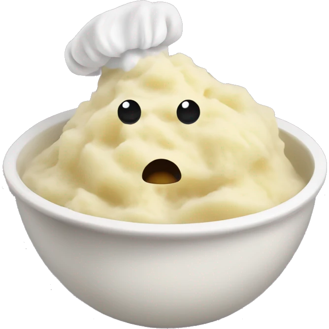 Mashed potato in a bowl emoji