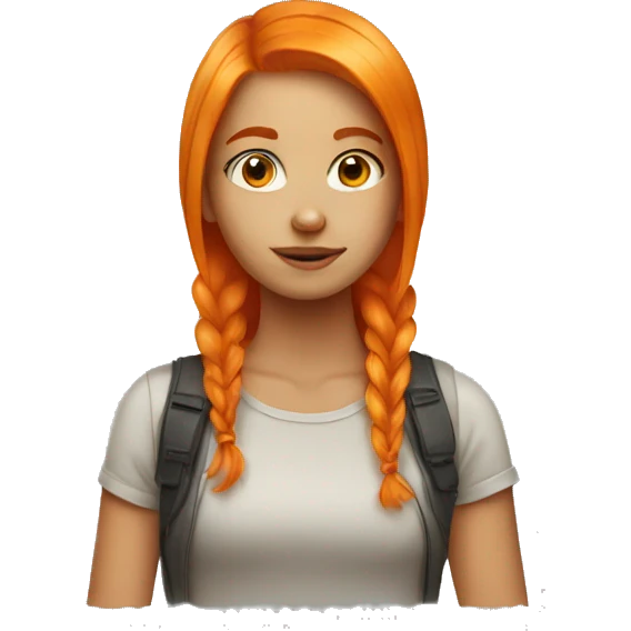orange hair girl  emoji