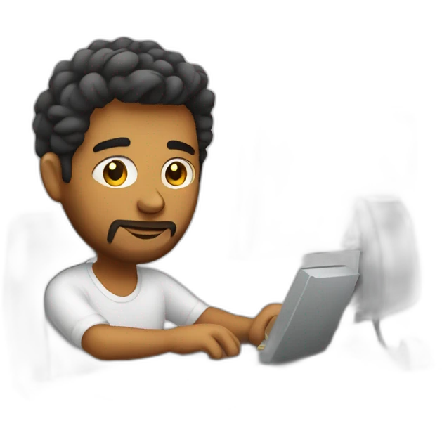 Male Graphic designer working on a computer  emoji