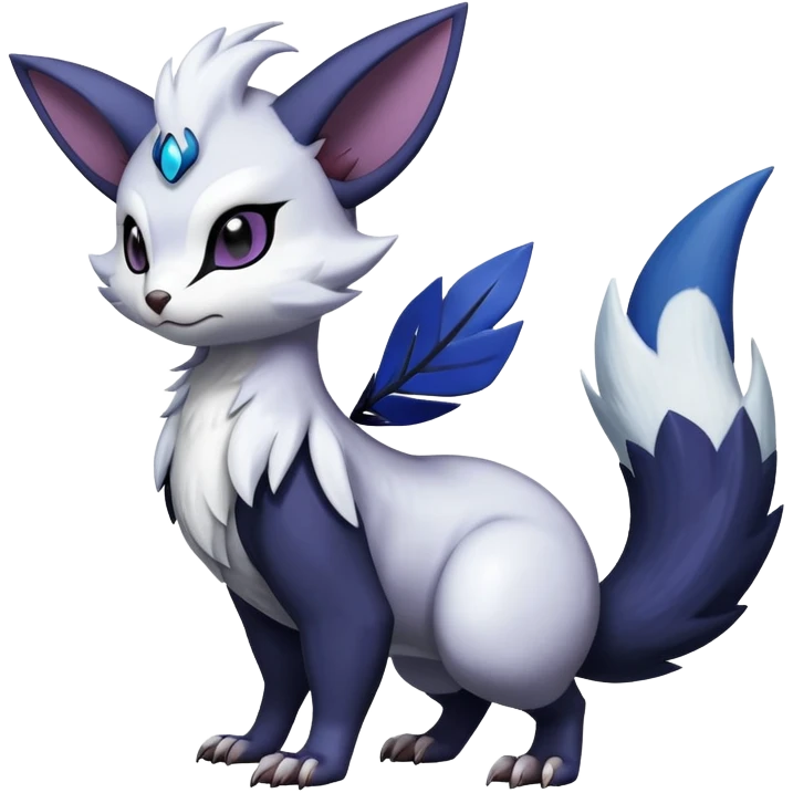 Shiny Dark Furret-Absol-Noibat-Noivern-Hybrid (Full body) emoji