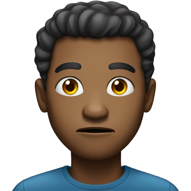 African American Man angry with a sour face emoji
