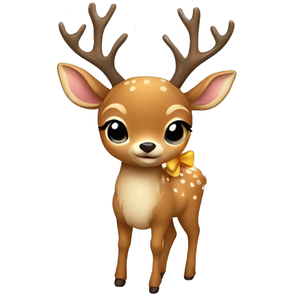 Small Deer with bow emoji