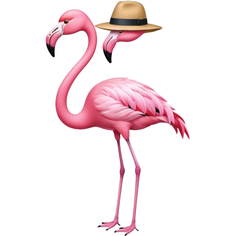 Fedora Flamingo emoji