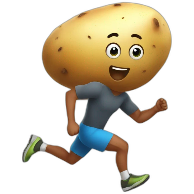 running potato emoji
