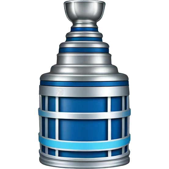 Light blue, dark blue Stanley cup￼ emoji