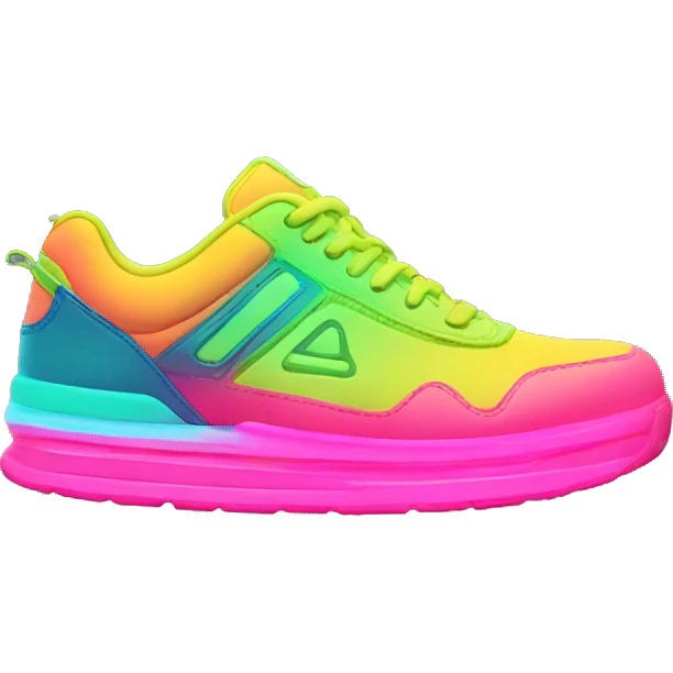 Neon color sneaker emoji