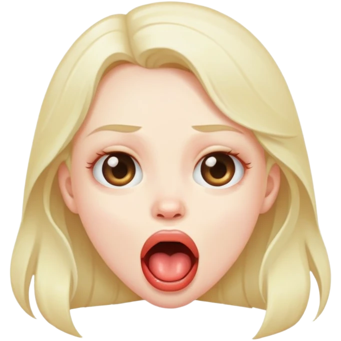Girl drooling out her mouth emoji