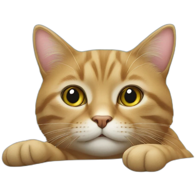 un chat sur un lit emoji