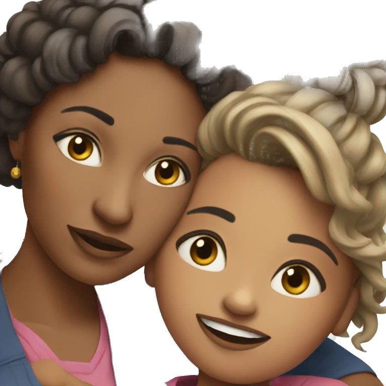 Mother daughter love emoji