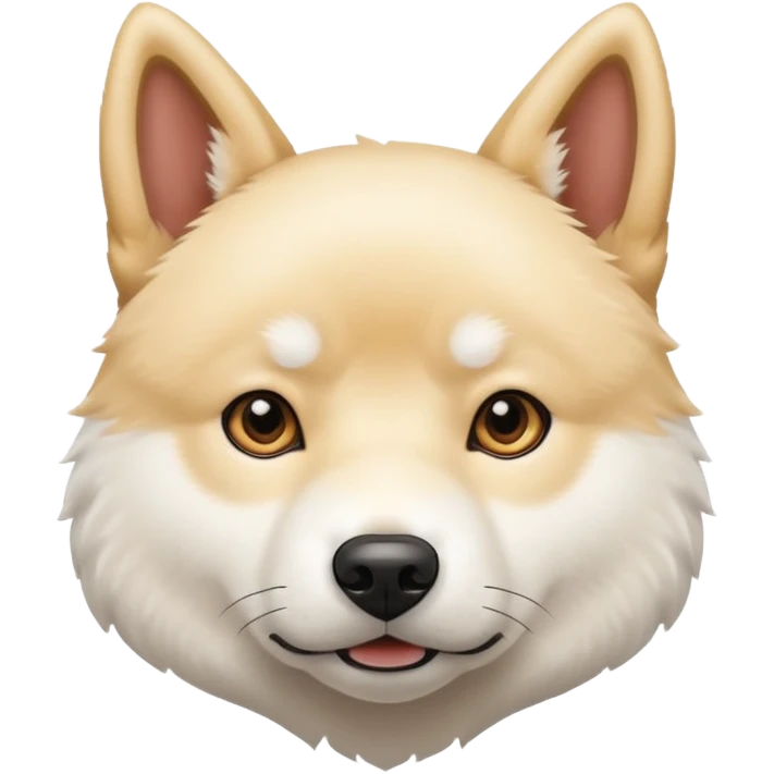White Jindo dog has shrap face line emoji