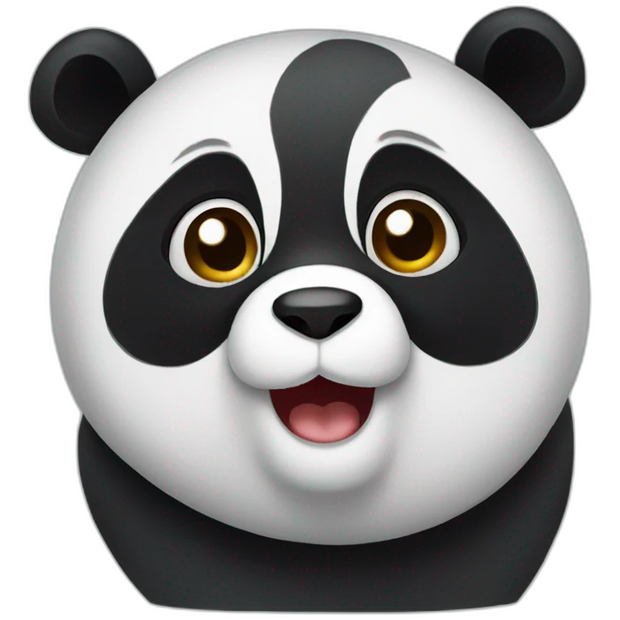 Panda is surprised. emoji