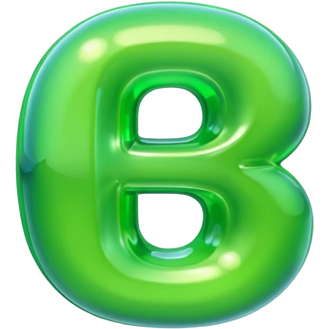 neon green bubble letter B emoji