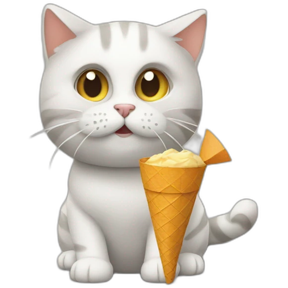 cat with a cone on emoji
