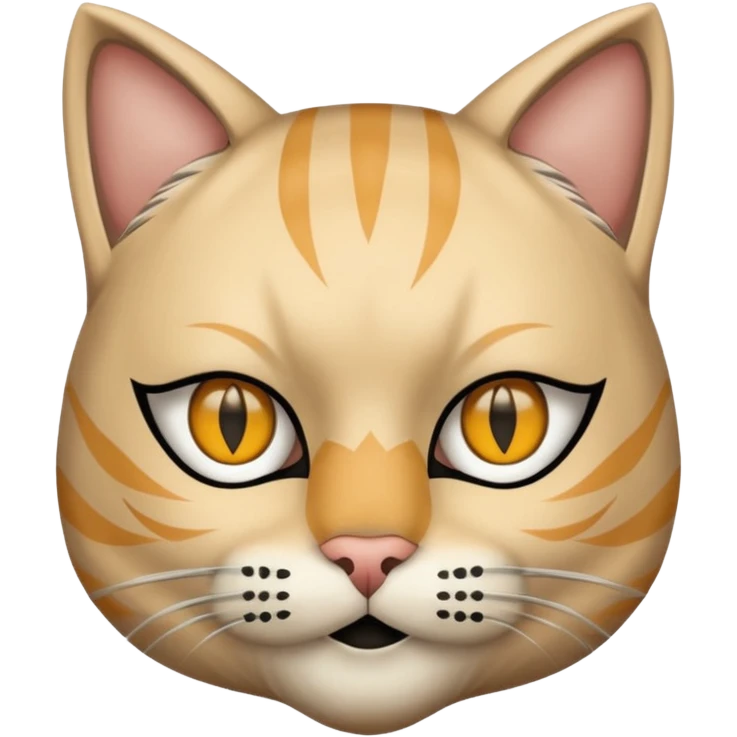 human waring cat half  mask
 emoji