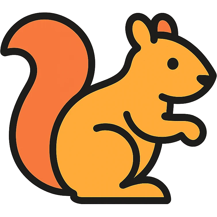 A squirrel emoji