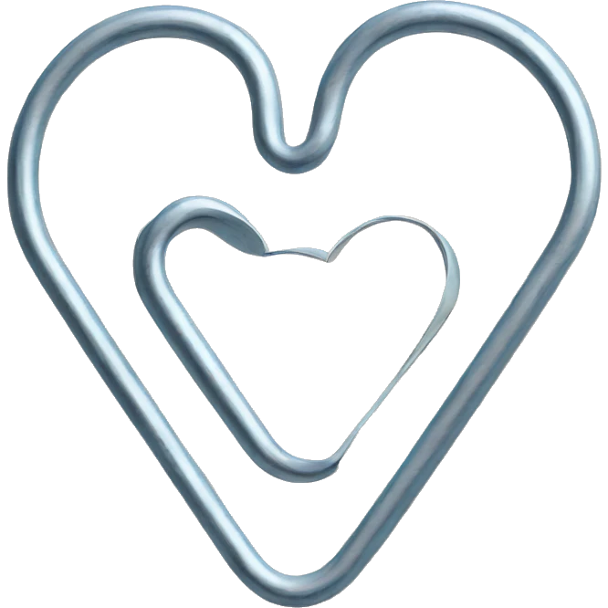 paper clip heart  emoji