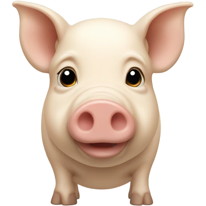 Cream pig emoji