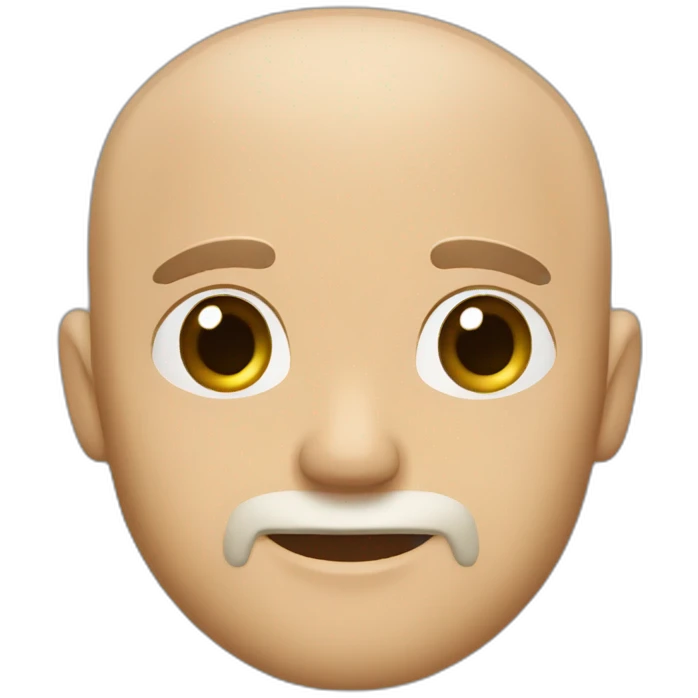 Short hair, balding, short beard, white skin, brown hair emoji