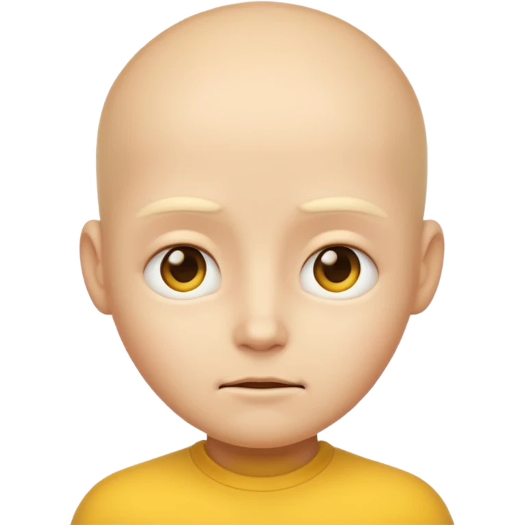 Human emoji with *NO* eyebrows staring into your soul  emoji