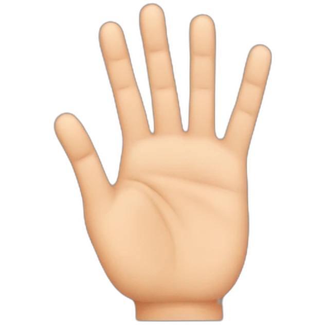 6 fingers hand emoji