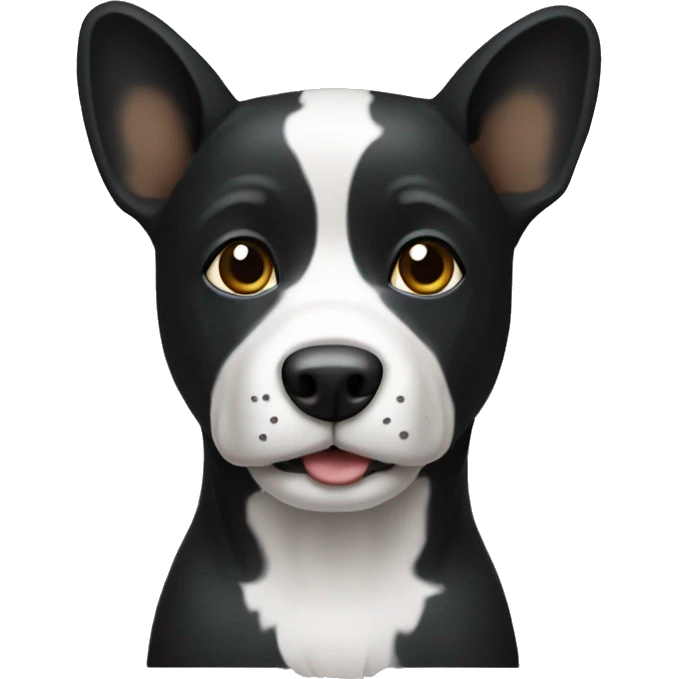 Perro negro con blanco emoji