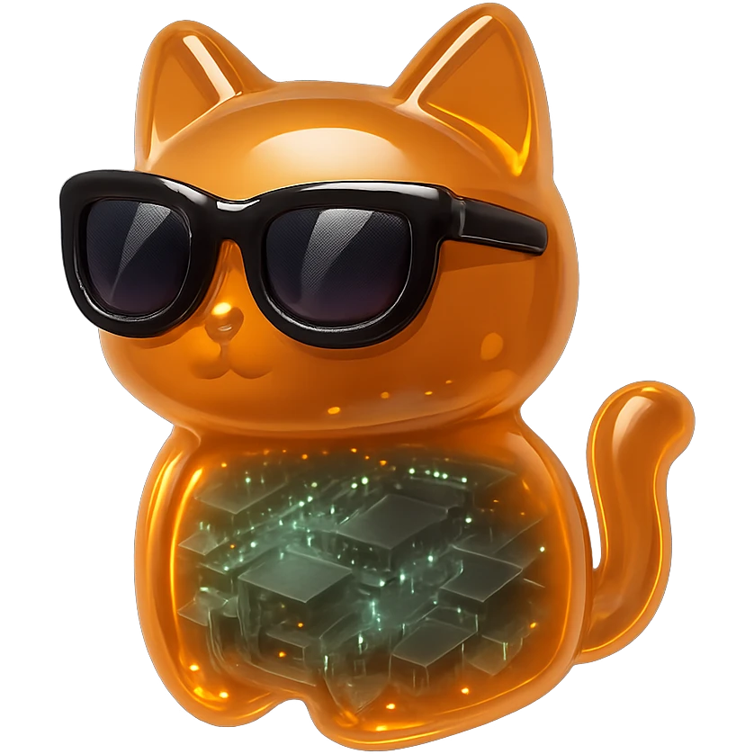 Cat wearing sunglasses emoji