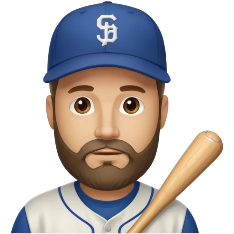 40 year old white man beard and baseball hat emoji