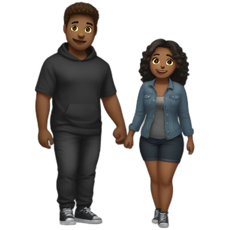thicc boy with thicc girl emoji