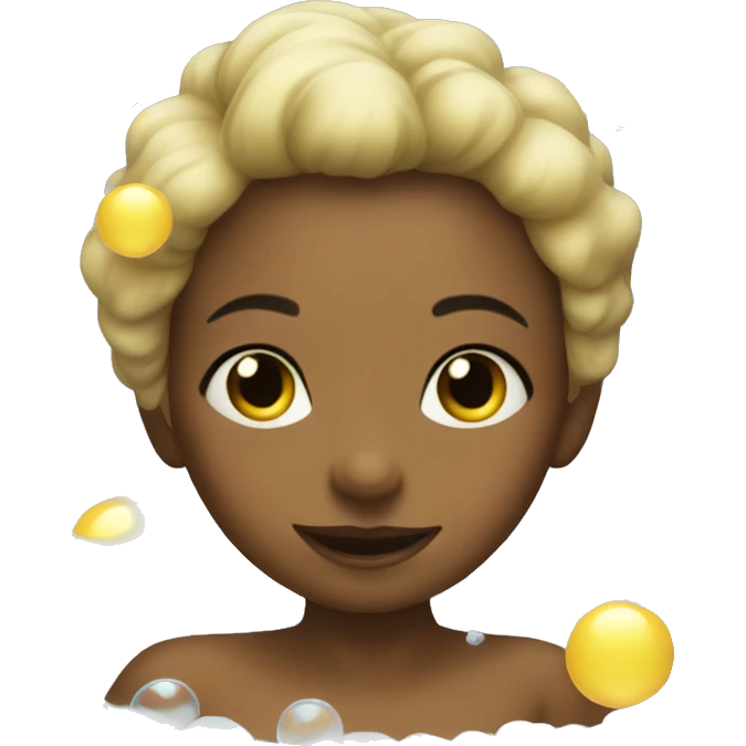 Girl in a tub full of bubbles  emoji