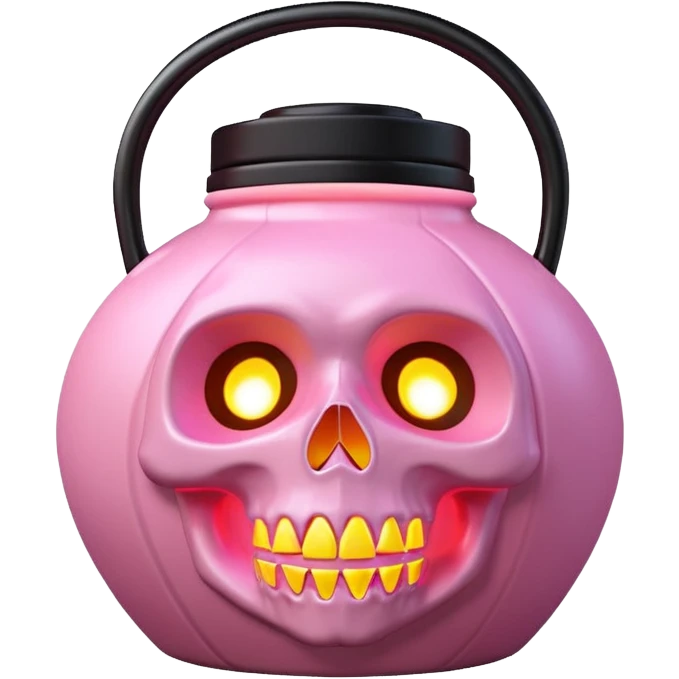 baby pink skull lantern emoji