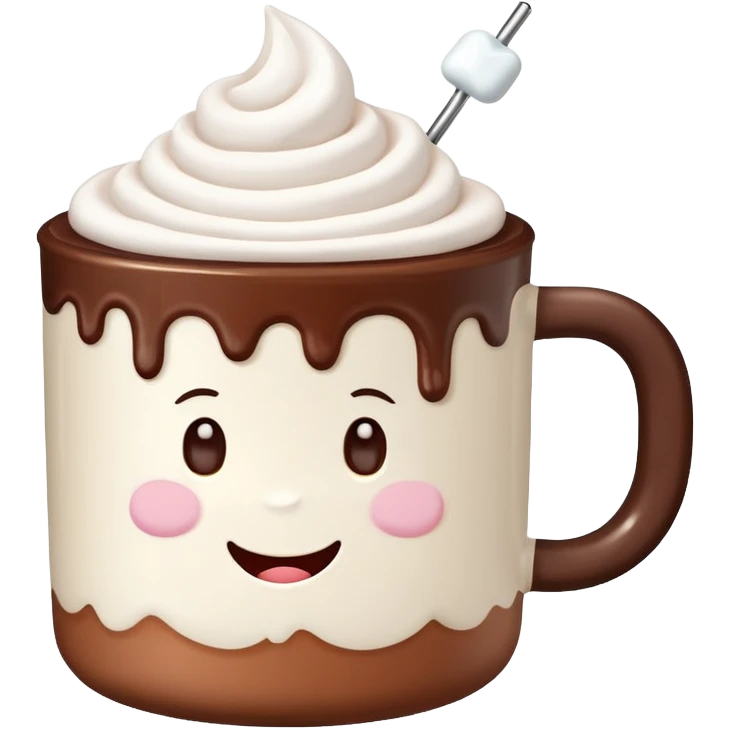 white mug of hot chocolate emoji