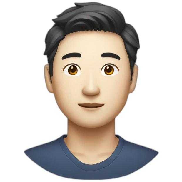 A Korean man. His name is Moon Sun Kim emoji