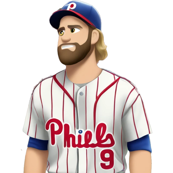 Bryce Harper Philadelphia Phillies, crossing harms emoji