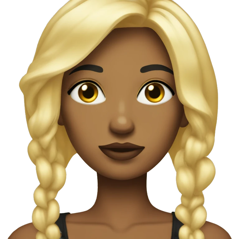 Blonde baddie  emoji