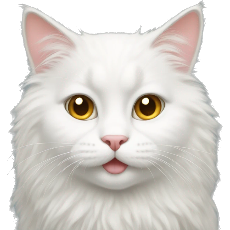 fluffy white cat emoji