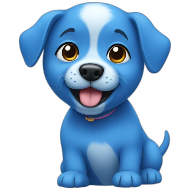 cute blue dog emoji