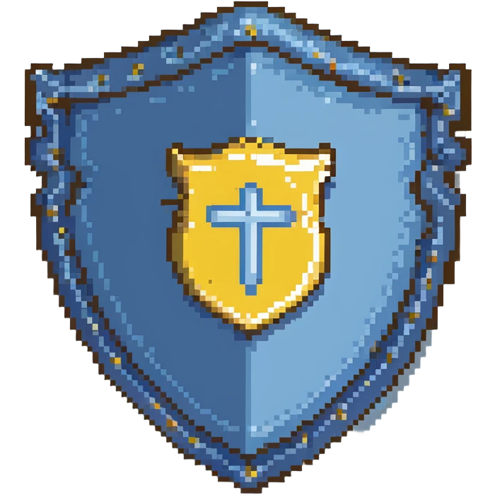 Blue shield with </> code symbols, programming logo emoji