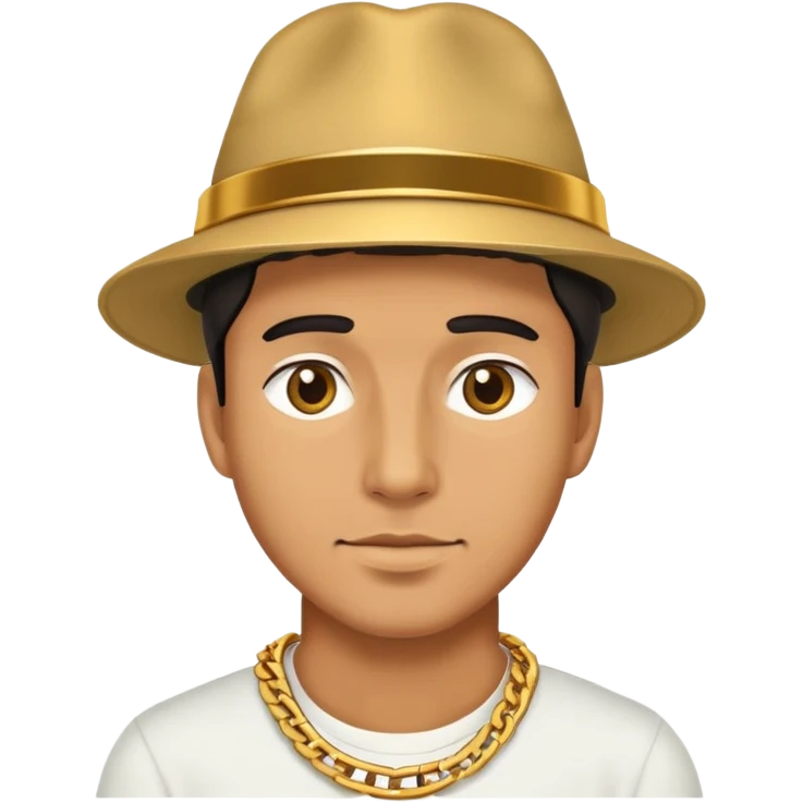 man wearing a hat and a gold chain emoji