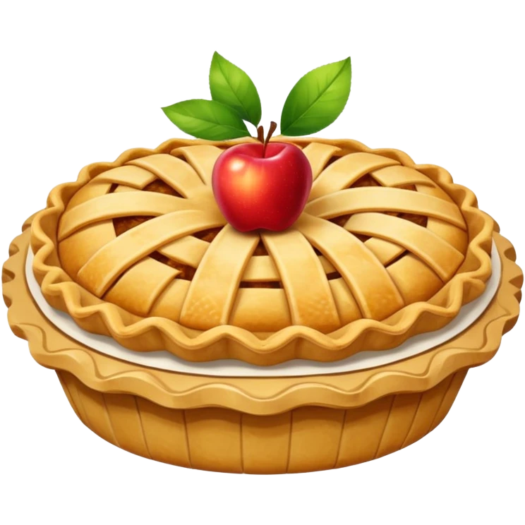 apple pie with a bow emoji