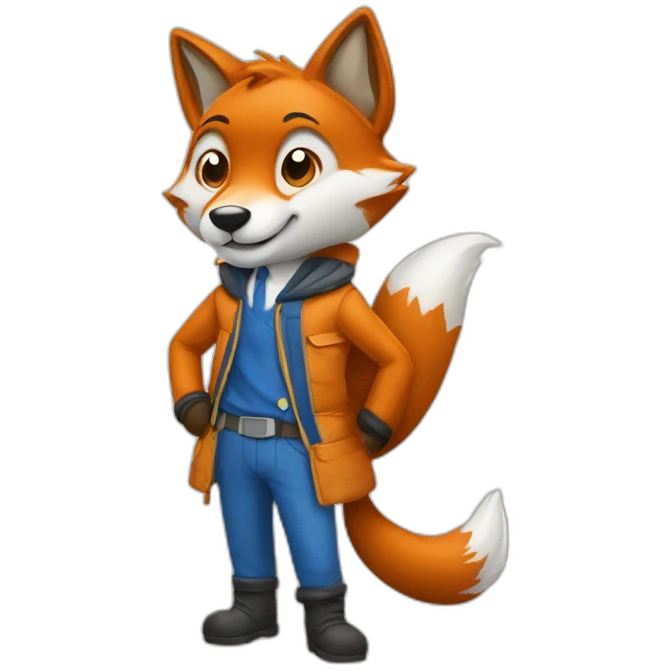 Un renard qui fais du sket emoji