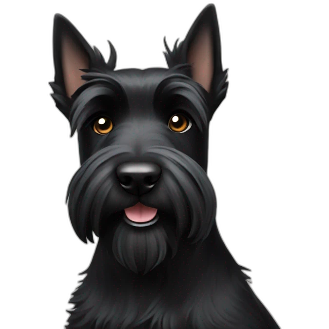 Black scottish terrier emoji