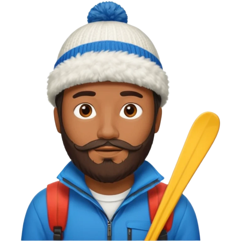 mexican guy with beard, ski hat, shirt emoji